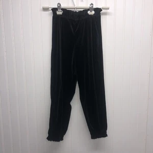 ZARA girls black velvet joggers sz 8 - Picture 1 of 4