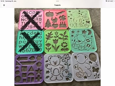 7 x Tupperware Schablone Tuppertoys Tupper Garten, Geburtstag, Teddybär, Blumen - Bild 1 von 4