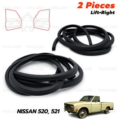 Fits Nissan 520 521 Pick UP 1966 72 Front Lh+Rh Door Rubber Seal Weatherstrip - Image 1 of 4