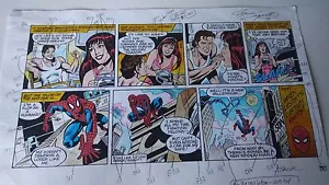 MARVEL SAVIUK SINNOT SPIDER MAN MARY JANE SUNDAY STAN LEE PRODUCCIÓN ARTÍSTICA CERTIFICADO DE AUTENTICIDAD - Imagen 1 de 2