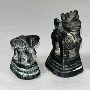 Set of 2 Antique 19th Century Burmese Opium Weights - Picture 1 of 15