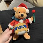 Vintage 2001 Winnie the Pooh Drummer Bean Plush Disney Store Christmas