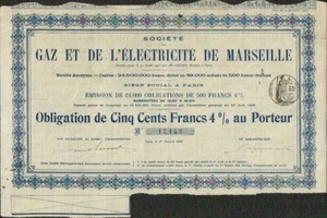 GAZ & ÉLECTRICITÉ DE MARSEILLE (13) (E) - Picture 1 of 1