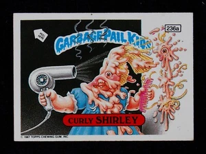 Garbage Pail Kids Topps Sticker Card - 1987 UK Series 7 Curly Shirley 236a - Picture 1 of 2