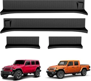 4pcs For Jeep Gladiator JT 2020+ Accessories Door Sill Guards Scuff Plate Cover - Picture 1 of 16