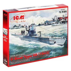 ICM S010 Plastic model kit Scale 1:144 U-Boat Type IIB (1943) German submarine - Picture 1 of 24