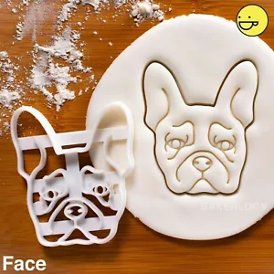 French Bulldog Face cookie cutter | frenchie dog treats adoption rescue vet cute - Picture 1 of 7