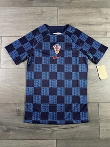 Nike Croatia Pre-Match Jersey World Cup Blue Men’s Size Small New DM9546-498 - Picture 1 of 9