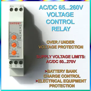 65V...260V Range AC/DC Protective Relay Against Over / Under Voltage 65V...260V - Picture 1 of 3