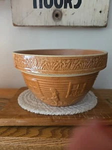 Vintage 8" Ransbottom Keramik Braun Rührschüssel Mädchen mit Gießkanne 166 - Bild 1 von 7
