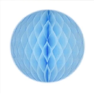 3x Light Blue 12Inch HoneyComb Round Tissue Paper Lantern Balls Pom Poms Wedding - Picture 1 of 11