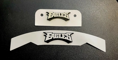 Eagles 3D F7 Schutt Bumper Set, fir a Full Size Football Helmet Cover