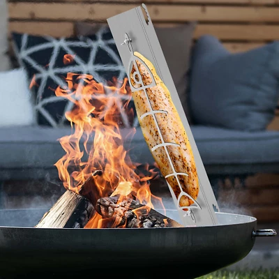 Flammlachsbrett Flammlachsbretter Flammlachs Räucherbrett Halterungen Grill BBQ - Bild 1 von 4