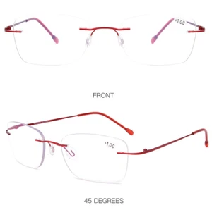 Gafas de lectura multifocales progresivas sin montura rojas/azules - Imagen 1 de 8