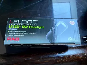 RAB LIGHTING LFLED5NA LED FLOOD LIGHT 5W 4000K 90-CRI 120-240V BRONZE - Picture 1 of 3