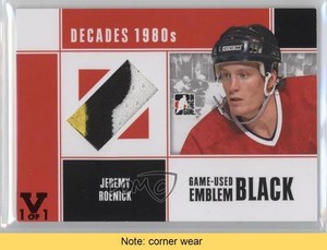 2010-11 ITG Decades 1980s Black Vault Ruby 1/1 Jeremy Roenick #M-35 READ 2a8