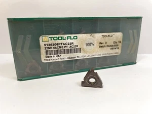 TOOL-FLO 22NR 6ACME PT New Carbide Inserts Grade AC22R 7pcs - Picture 1 of 2