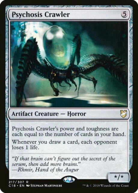 PSYCHOSIS CRAWLER NM Commander 2018 mtg Grey - Artifact Rare - Image 1 of 1