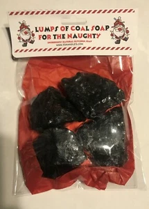 Coal Soap (4) Christmas Holiday Soap stocking Stuffer for that naughty person - Picture 1 of 3
