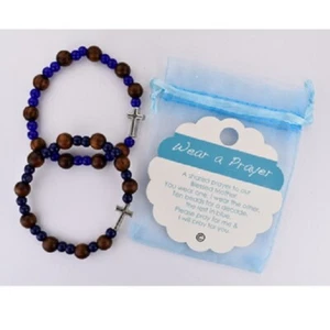 Juego de pulsera de rosario de oración Wear A Prayer One for you One for a Friend NUEVO católico - Imagen 1 de 1