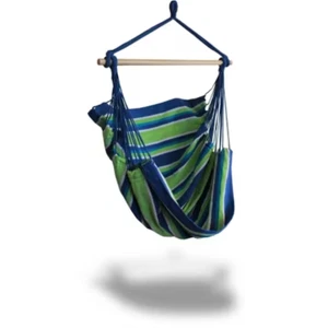 Woven Hammack Chair Green/Blue New - Picture 1 of 1