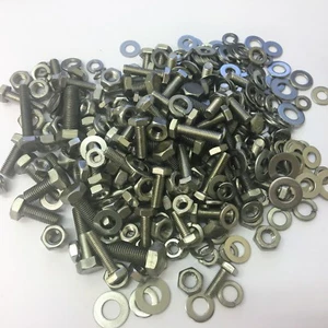 ROVER P10 ROVER P12 ROVER P14 BSF MUTTER SCHRAUBE & UNTERLEGSCHEIBE SET EDELSTAHL - Bild 1 von 1