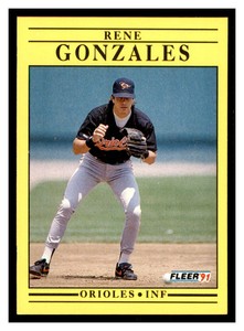 1991 Fleer #473 RENE GONZALES Baltimore Orioles