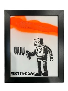Banksy Graffiti Art Pop Art Dismaland Tagging Robot Painting (2015) - Picture 1 of 6