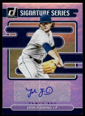 2021 Donruss Signature Series Josh Fleming Auto Tampa Bay Rays #SS-JF R4 - Image 1 of 2