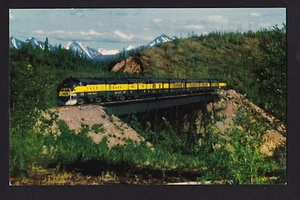 c1950 The Aurora Alaska Railway Streamliner Seward to Fairbanks train postcard - Picture 1 of 2