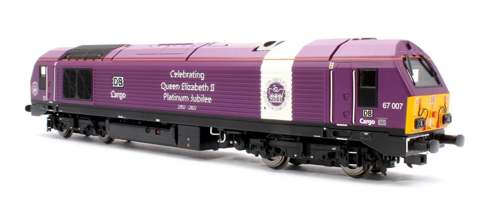 Hornby R30333 DB Cargo Class 67 Bo-Bo Diesel Locomotive 67007 Queens Jubilee - Image 1 of 1