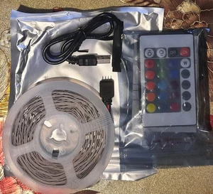 LED Strip Lights USB 10m 5050 RGB Colour Changing Tape for kitchen Cabinet, TV - Picture 1 of 3