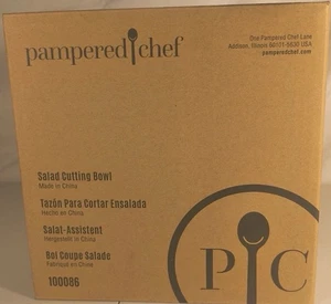 Pampered Chef Meal Prep Salad Cutting Bowl 100086 Gray Green NEW - Picture 1 of 3