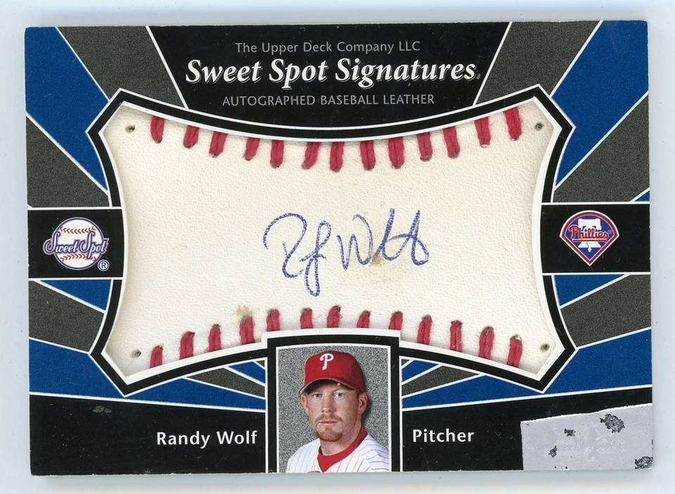 Randy Wolf Philadelphia Phillies 2004 Upper Deck Sweet Spot automático Foto 1 de 1