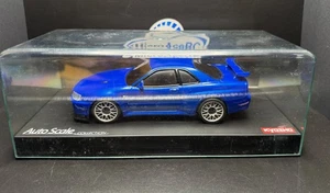 Used KYOSHO Mini-z Body Nissan GT-R R34 skyline blue Auto Scale - Picture 1 of 12