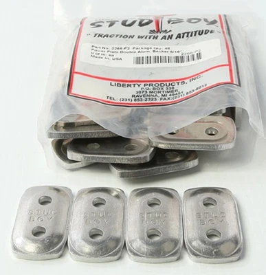 Stud Boy 2266-P2 Power Plate Double Backer Plates Aluminum - 5/16in. Thread - Image 1 of 2