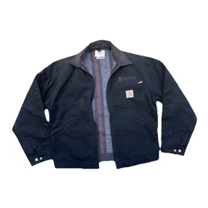 Chaqueta De Colección Carhartt Detroit Talla 42 Manta Forrada Lona Pato J01 Negra - Imagen 1 de 17