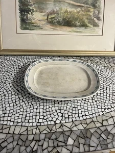 Antike Servierplatte Villeroy Boch Wallerfangen Maße 32 x 25 cm 19 Jhd - Bild 1 von 6