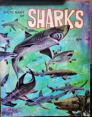 Vintage 1973 "Dictionary of Sharks" soft cover book with 88 pages and index - Image 1 of 3