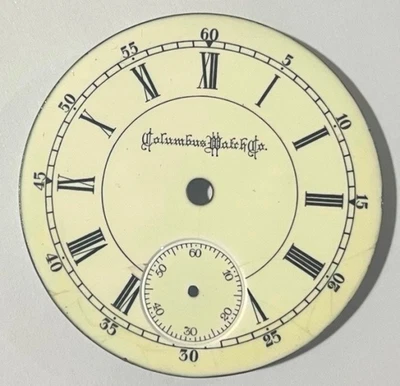 Columbus esfera numérica romana tamaño 18, firmada en fuente gótica, solo para piezas Foto 1 de 2