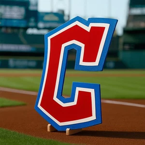 ⚾ Cleveland Guardians “C” Wooden Sign – CNC Engraved MLB Wall Art Decor - Picture 1 of 7