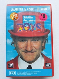Toys VHS 1993 Robin Williams - RARE - Vintage - Big Box Ex Rental PAL - Picture 1 of 4