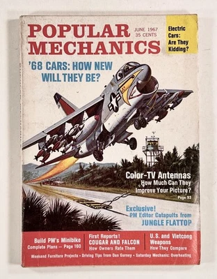 1967 Jun POPULAR MECHANICS Electric Cars VIETNAM WAR Color Television AIRCRAFT - Image 1 of 4