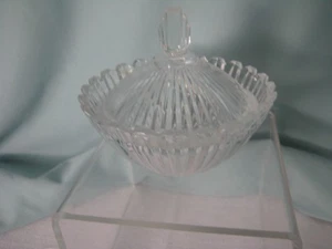 Unmarked Lidded covered Sugar Bowl? or Trinket dish Art Deco Knob No seams - Picture 1 of 3