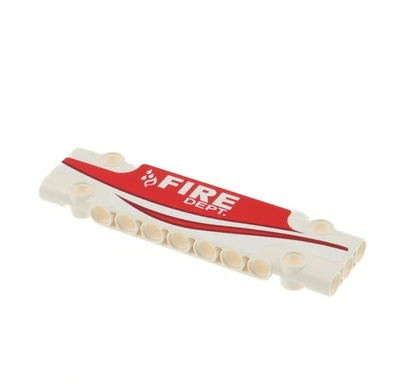 1X Lego Technic Plate 3X11X1 White Sticker Fire Dept. Left Panels 15458PB002L - Image 1 of 2