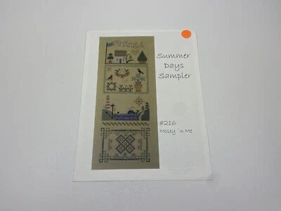 Mosey 'N Me Summer Days Sampler Counted Cross Stitch Pattern - Image 1 of 3