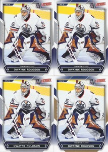 Dwayne Roloson 2007-08 Upper Deck Victory Base (3) & Gold (1) 4-Card Lot