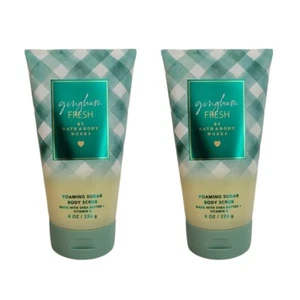 SET OF 2 NEW Bath & Body Works Gingham FRESH Foaming Sugar Body Scrub, 8 oz - Picture 1 of 1