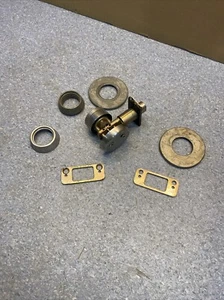 SCHLAGE SINGLE CYLINDER DEADBOLT ALUMINUM Silver FINISH VINTAGE Parts No Key - Picture 1 of 9