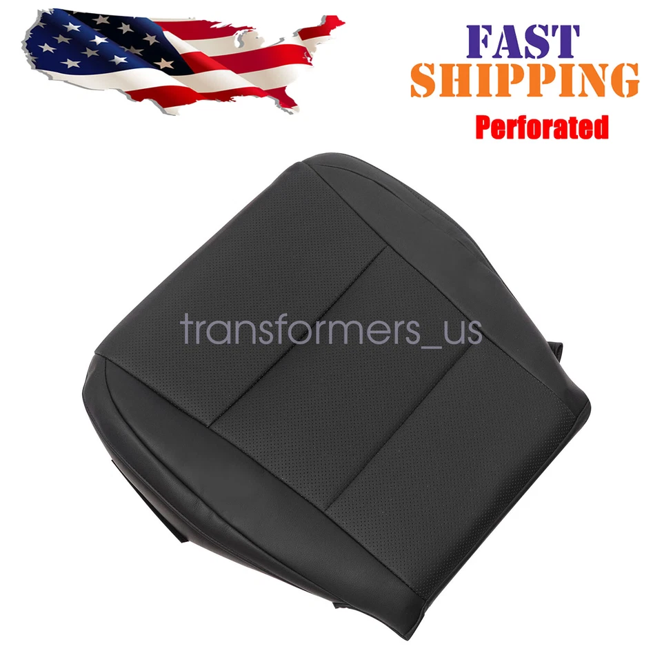 For 2014 2015 2016 2017 LEXUS ES350 ES300 Driver Bottom Leather Seat Cover Black - Image 1 of 4